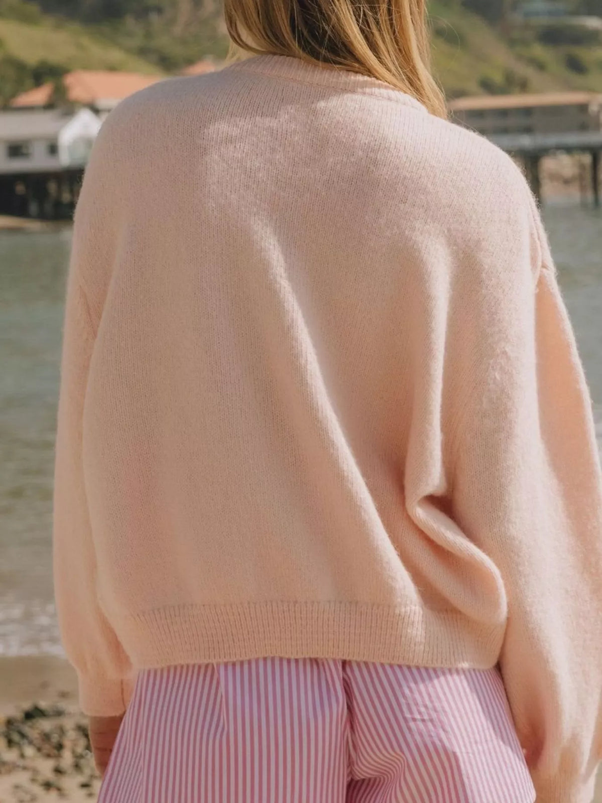Simply Love button-down knit cardigan in cozy, textured fabric with a classic fit and button closure, displayed on a neutral background.