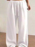 Simply Love casual drawstring high waist wide-leg sweatpants with rings, shown in a relaxed fit and comfortable fabric.