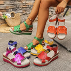 Open toe platform sandals by Shopimist featuring chunky heels and adjustable straps, perfect for summer fashion.