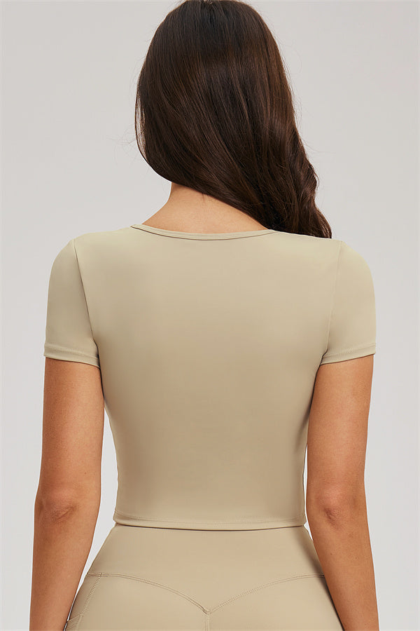 Fitglutes Activewear two-piece set with a flared leggings and T-shirt, perfect for gym and workout activities.