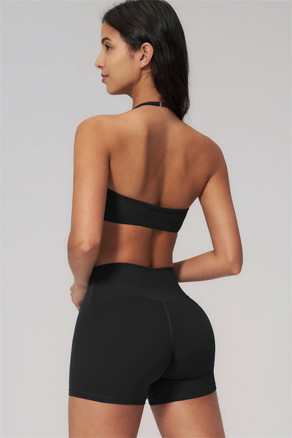 Fitglutes Activewear sports bra and shorts 2-piece set, featuring comfortable gymwear bottoms for workouts and active lifestyle.