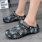 Men's floral pattern breathable sandals by Trendsi, featuring comfortable design and stylish floral print, perfect for warm weather.