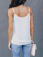 Full size V-neck cami top by Trendsi, plus size sleeveless top in soft fabric, featuring a flattering V-neck and relaxed fit.