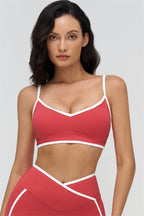 Fitglutes Activewear sports bra and leggings set featuring contrast design, ideal for gym workouts and activewear routines.