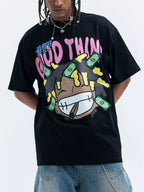 Men's casual graphic round neck T-shirt by Simply Love, featuring a stylish design and comfortable fit.