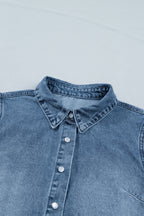 Ariana short sleeve snap shirt by Threaded Pear, featuring a stylish blouse with snap buttons and a comfortable fit.