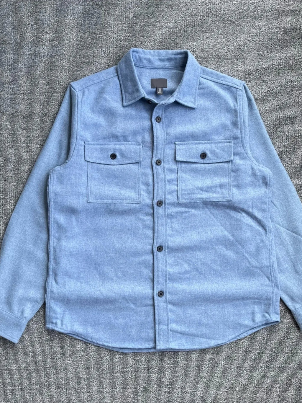 Men's long sleeve Shacket by Shopimist featuring a button-up style in a casual, versatile design.