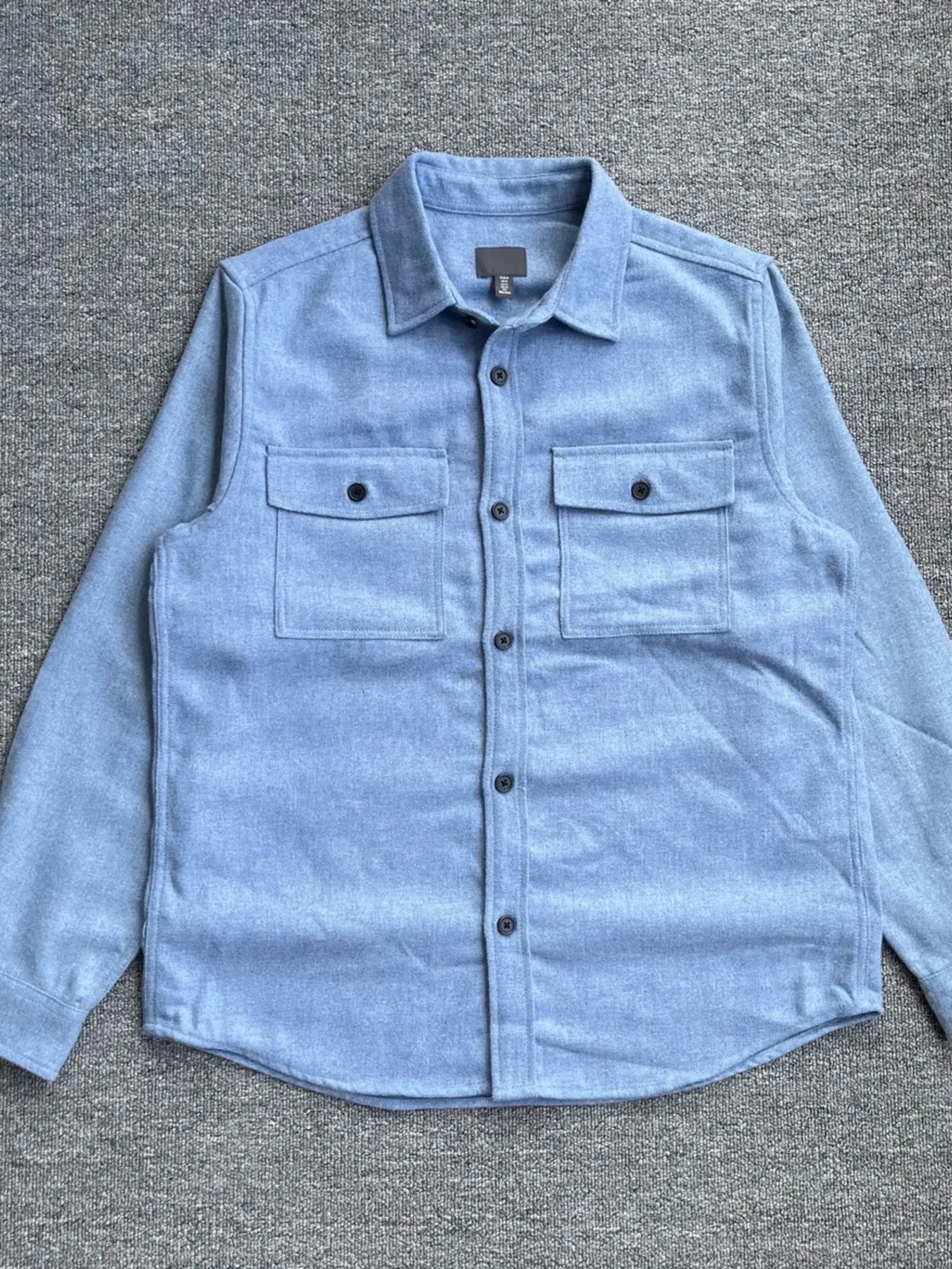 Men's long sleeve Shacket by Shopimist featuring a button-up style in a casual, versatile design.