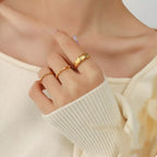 18K gold-plated zircon ring with sparkling stones, showcasing elegant jewelry design and craftsmanship.