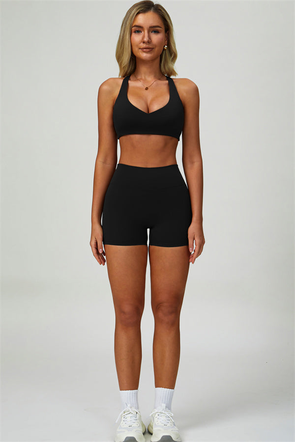 Fitglutes Activewear Seraphine Sports Bra and Shorts 2-piece set, stylish gymwear and workout clothes for active women.