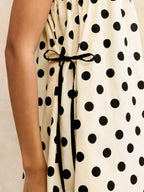 Polka dot spaghetti strap mini dress by Shopimist featuring a fitted silhouette and stylish shoulder straps.