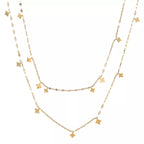 18K Gold-Plated Layered Star Charm Necklace