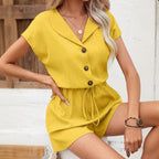 Women’s summer matching lounge set with shorts by Plush Fashion Hub, featuring lightweight casualwear in a relaxed fit.