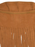 Trendsi fringe trim tube top with ring accents, featuring stylish fringe details and a fitted sleeveless design.