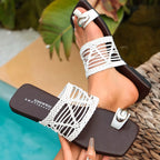 Shopimist crochet toe ring sandals featuring woven straps and open toe design, perfect for summer beachwear and casual outings.