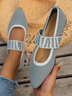 Point toe flats with mesh and gingham strap loafers by Shopimist, showing the stylish woven fabric and sleek design.