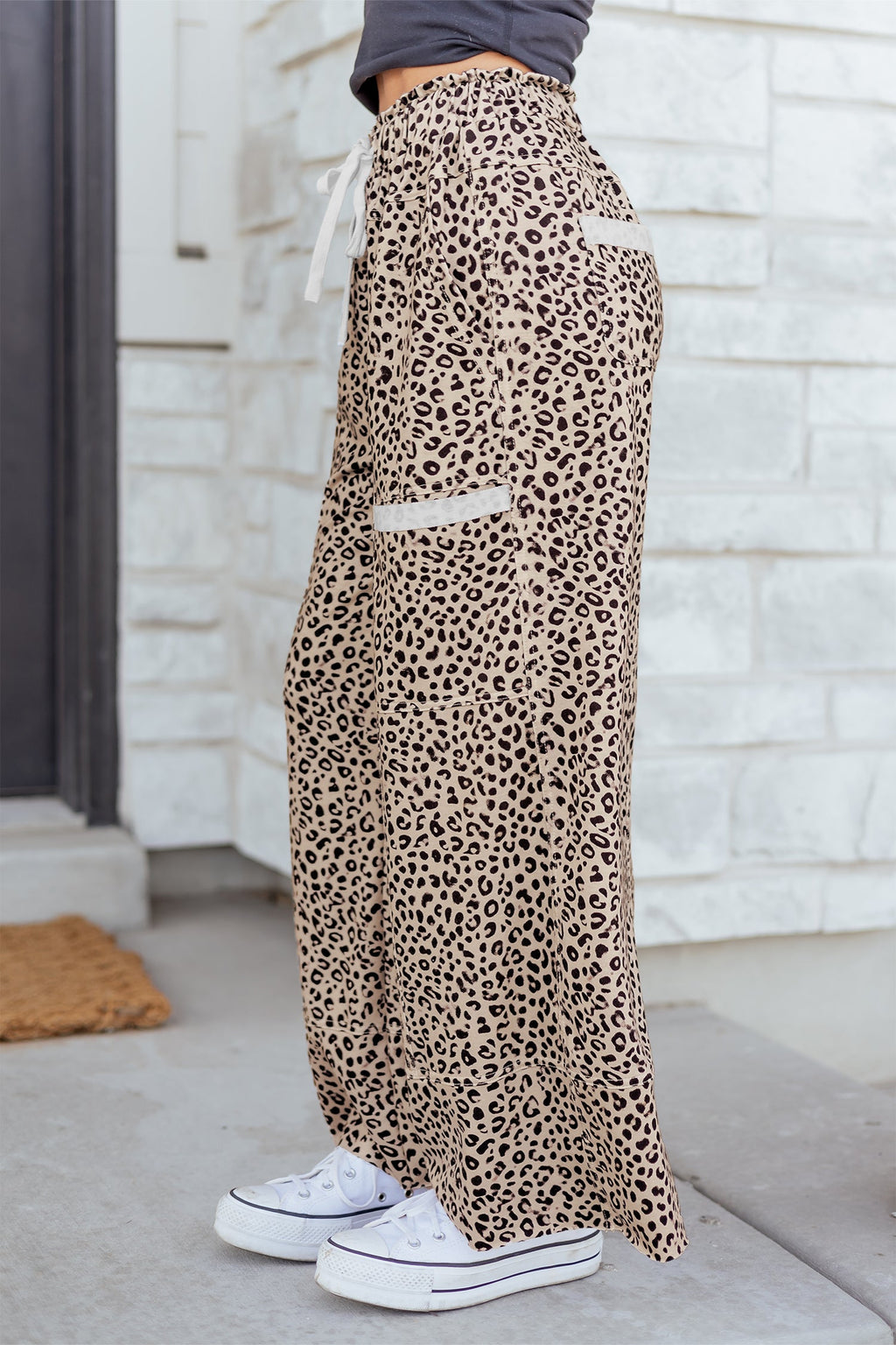Aitana Leg Terry Knit Pants by Threaded Pear featuring soft, textured knit fabric and a relaxed fit for comfortable style.