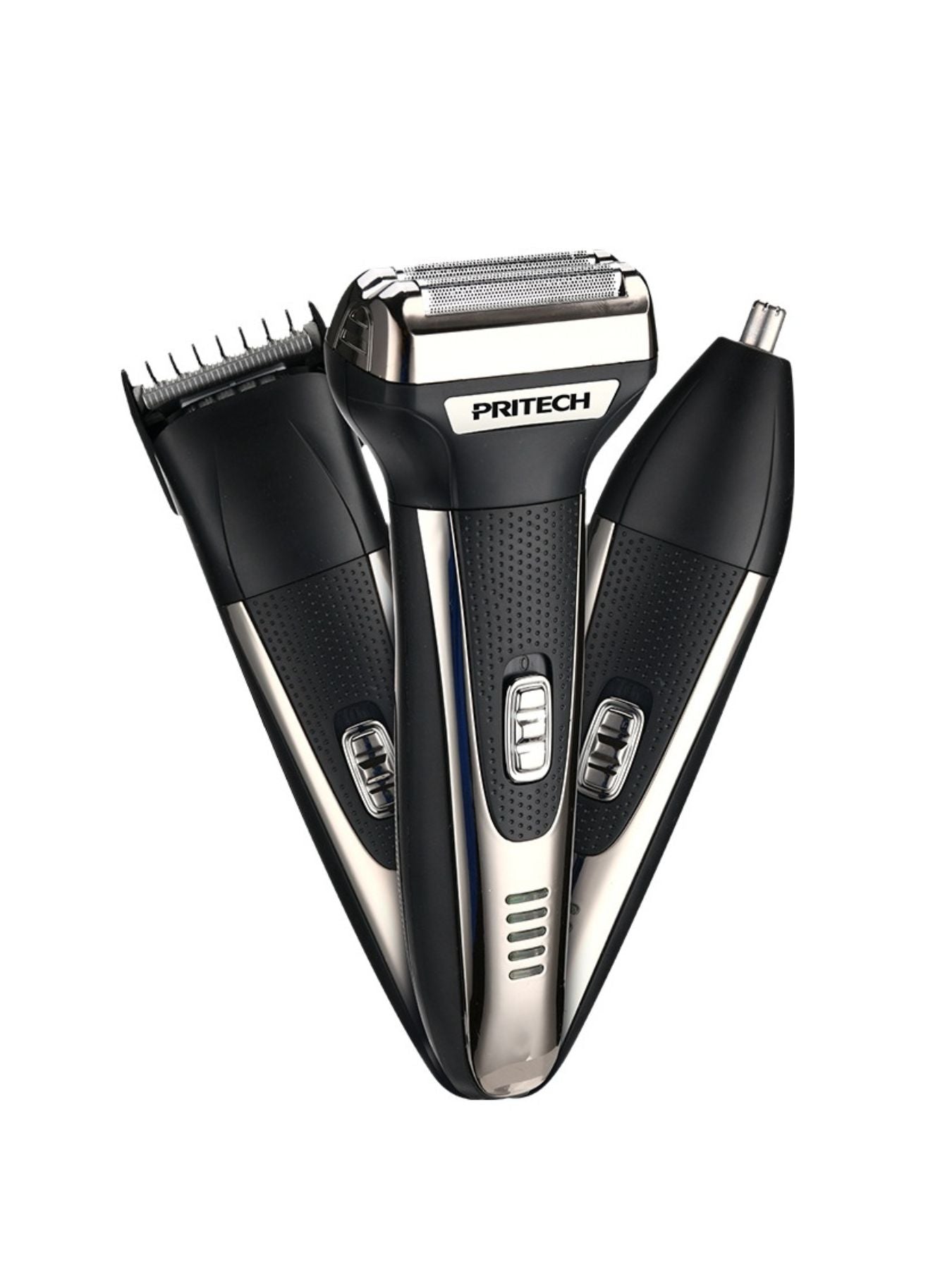 Trendsi 3-in-1 multifunctional electric grooming shaver set with adjustable blades and ergonomic design for beauty and health grooming.