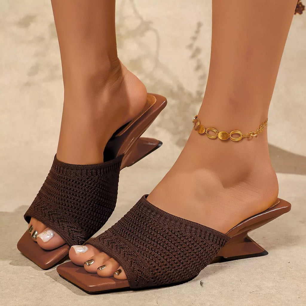 Shopimist open toe block heel sandals with stylish design, featuring a sleek heel and minimalist straps for casual or dressy occasions.