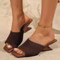 Shopimist open toe block heel sandals with stylish design, featuring a sleek heel and minimalist straps for casual or dressy occasions.