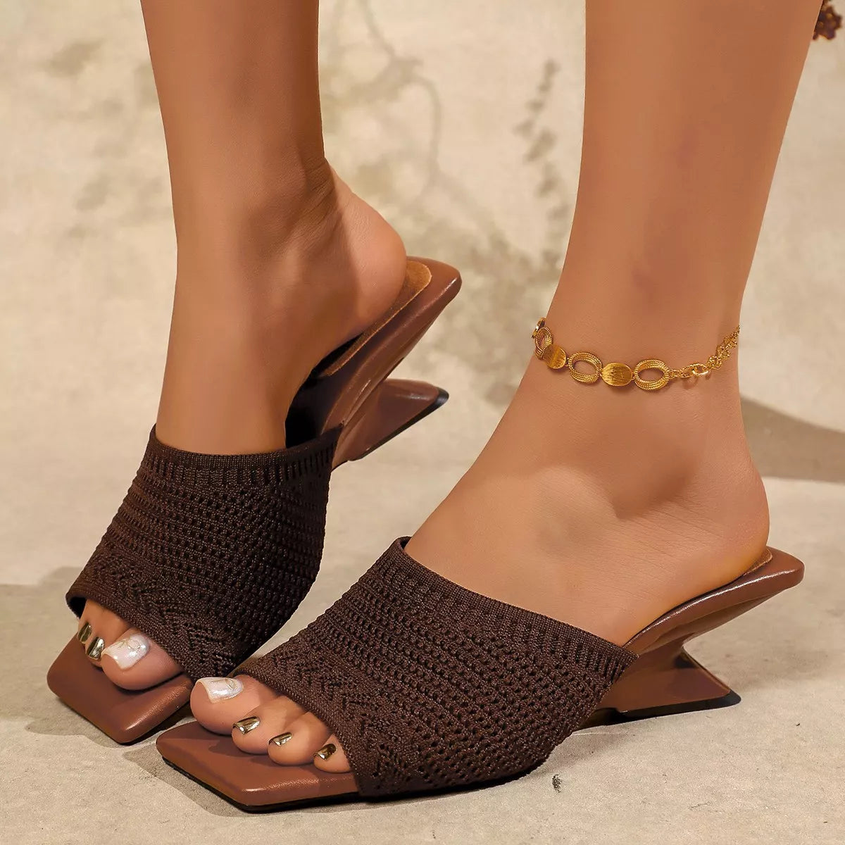 Shopimist open toe block heel sandals with stylish design, featuring a sleek heel and minimalist straps for casual or dressy occasions.