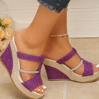Open toe platform sandals by Shopimist featuring a stylish design with chunky heels and adjustable ankle straps.