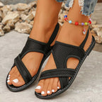 Open toe mesh sandals by Shopimist featuring a stylish design with breathable mesh and elegant open-toe style.
