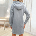 Striped patchwork hoodie skirt for women by Plush Fashion Hub, casual style in a trendy, colorful design.