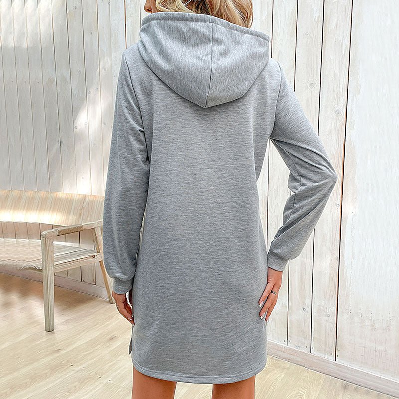 Striped patchwork hoodie skirt for women by Plush Fashion Hub, casual style in a trendy, colorful design.