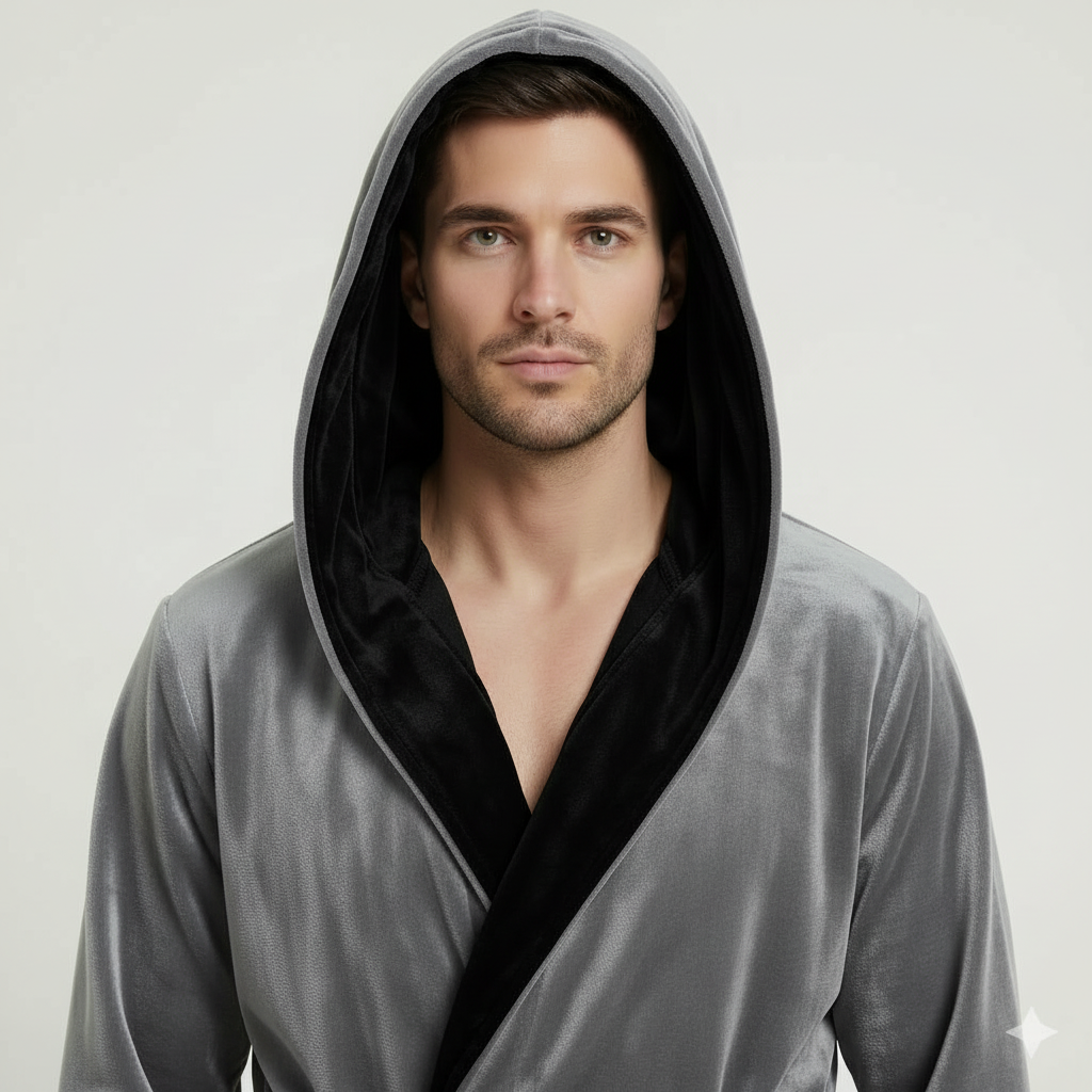 Men’s Robe with Hood – Ultra-Soft Plush Comfort for Everyday Use - Plush Fashion Hub