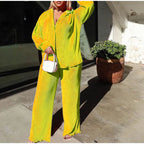 Plus size women's casual multi-color outfit from Trendy Attic Store01, featuring a stylish, comfortable women’s fashion set.