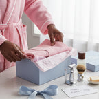 Plush Fashion Hub men's waffle piping robe, soft and comfortable, designed for relaxation and gifting for dads.