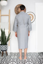Absorbent, lightweight waffle spa bathrobe for men by Plush Fashion Hub, shown as a comfortable, cozy robe ideal for spa or home use.
