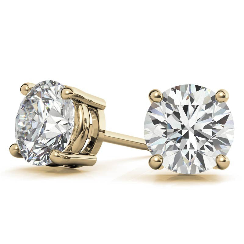 0.50 CTW Lab Grown Diamond Stud Earrings | G-VS Clarity | 14K White or Yellow Gold-4
