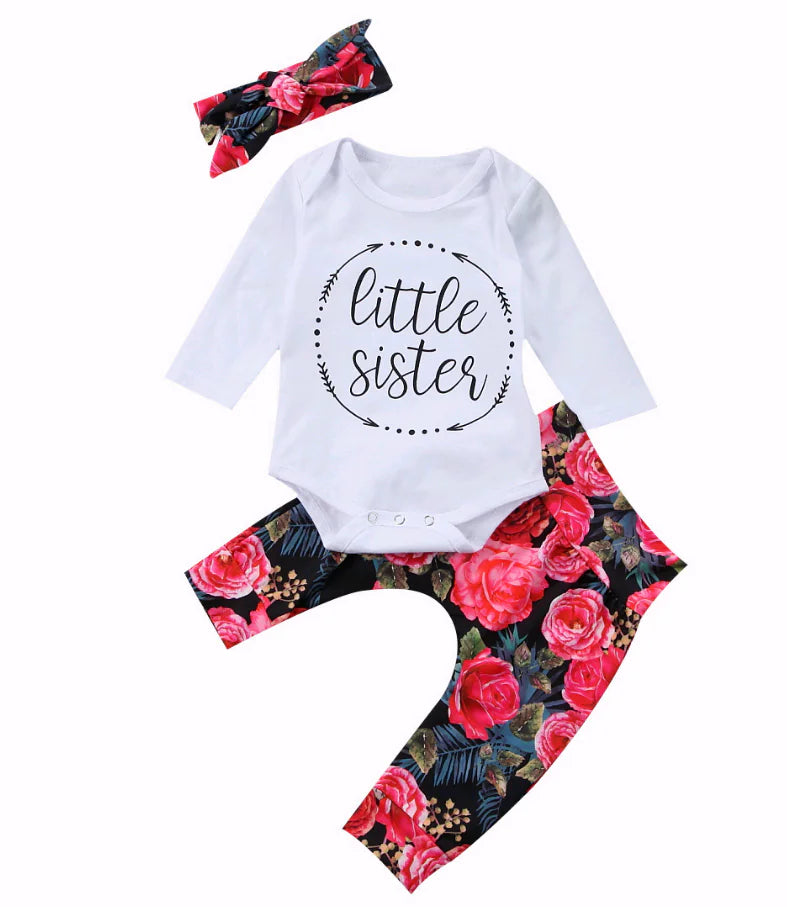 Girls' autumn cotton romper set with headband, includes two-piece outfit featuring a cozy cotton romper and matching headband.