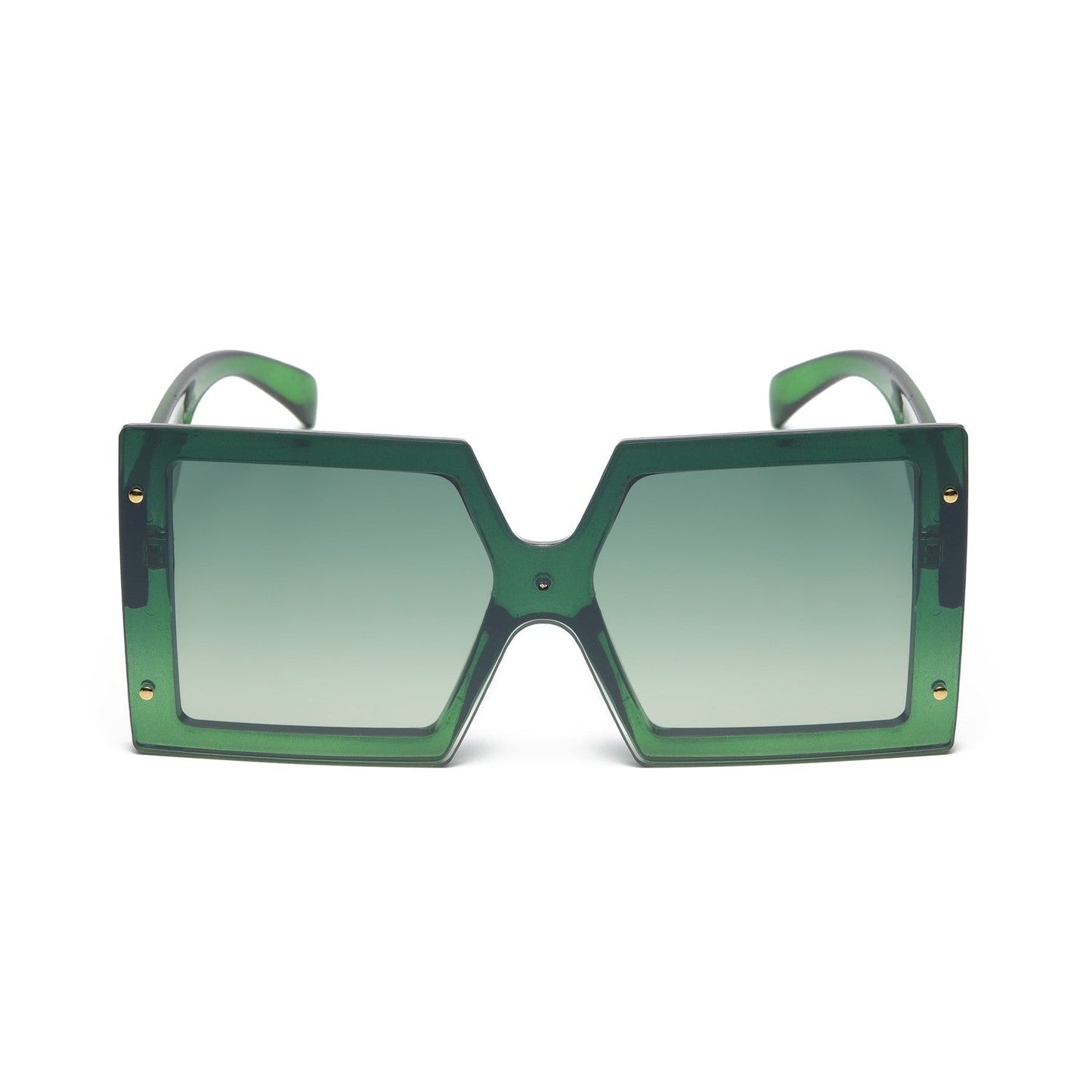 Pair of The House of Stylez sunglasses Style 1558A with dark tinted lenses and stylish black frames on a white background.