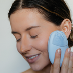 Timeless Organics Skin Care facial cleansing device with soft bristles for gentle, effective skin cleansing.