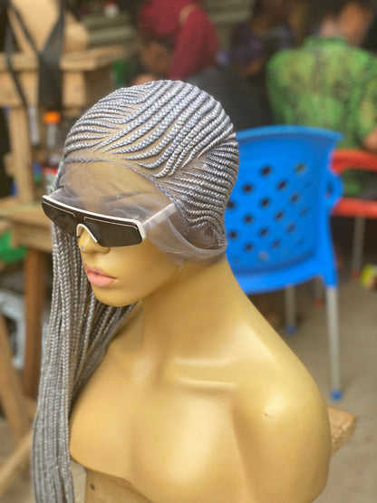 Cornrow Braid Wig - Black Chyna Poshglad Braided Wigs