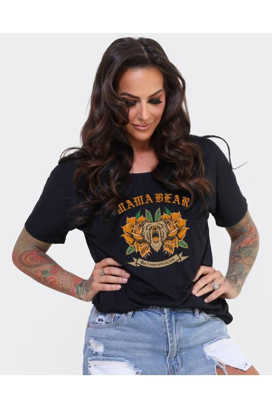 Mama Bear Women's Rocker Tee-clearance Pretty Little Patriot