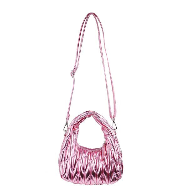 H-Miu Bag by The House of Stylez, stylish black handbag with gold accents, featuring a sleek design and top handle for versatile use.