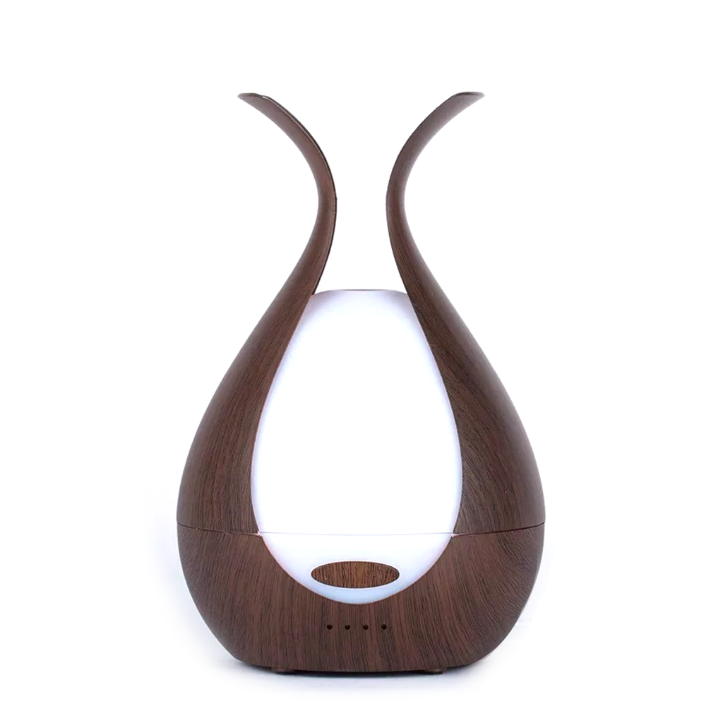 Timeless Organics Skin Care diffuser for beauty, featuring a sleek design with natural wooden accents and a modern aesthetic.