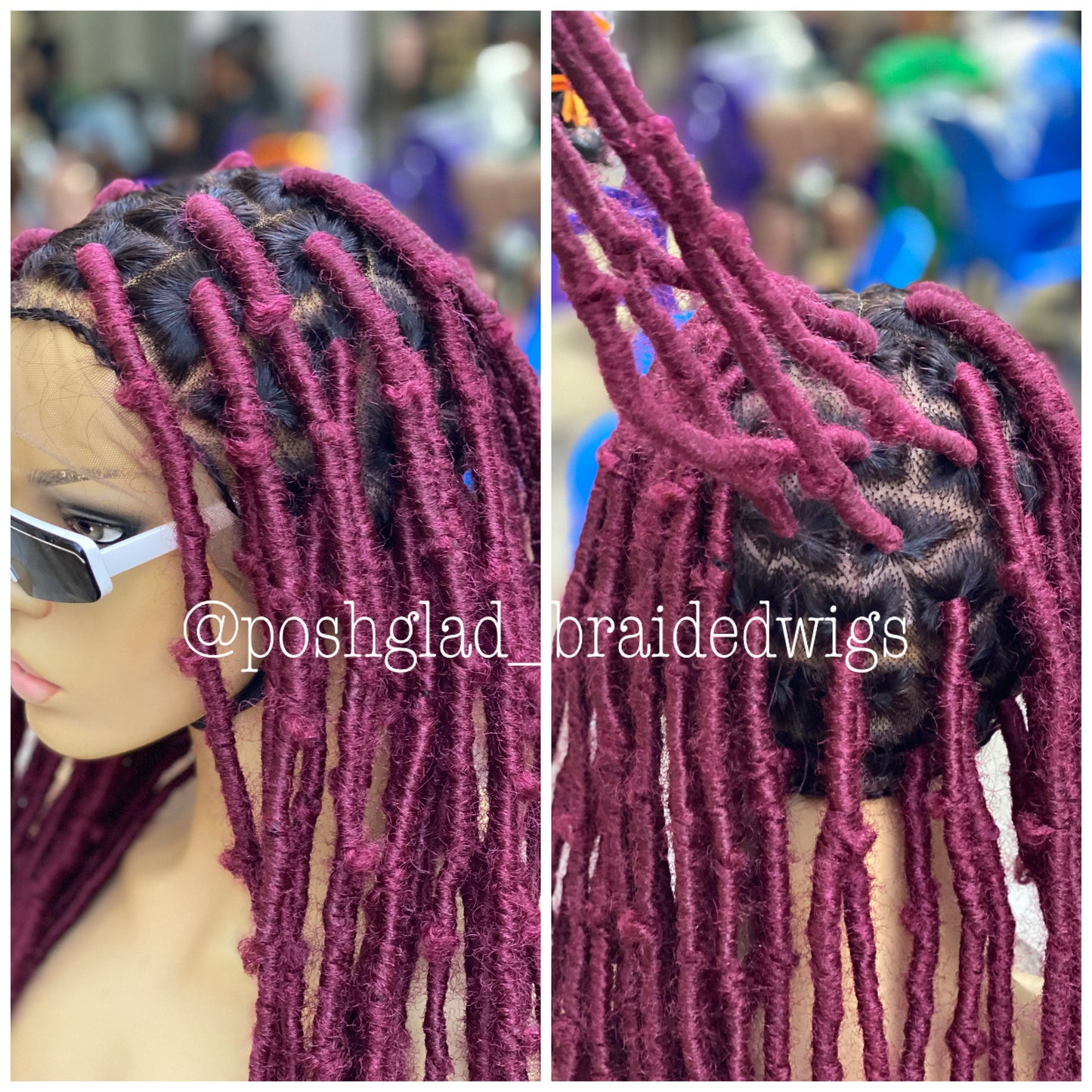 Destress Faux Locs Wig - Swiss Full Lace  - Maryam Poshglad Braided Wigs