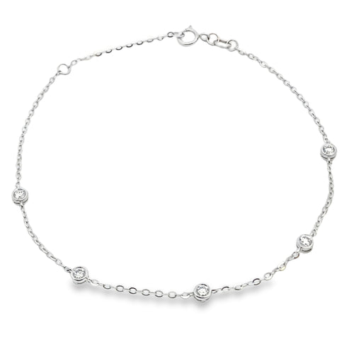 .38ct Lab Grown Diamond Bracelet 14KT White Gold Bids.com