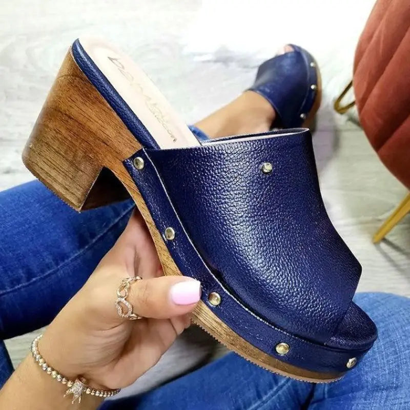 Women wedge platform sandals with thick heels and straps, stylishly designed for comfort and casual wear by Trendy Attic Store01