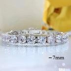 High carbon diamond bracelet in 925 silver featuring sparkling diamonds and a sleek, elegant design from Trendy Attic Store01.