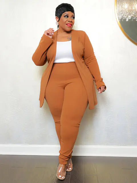 Plus size women's matching two-piece outfit set from Trendy Attic Store01, featuring a stylish and comfortable ensemble.