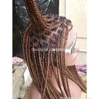 Knotless Braid Wig, Dark Honey Blond, Swiss Full Lace, Glueless - Helen - Plush Fashion Hub