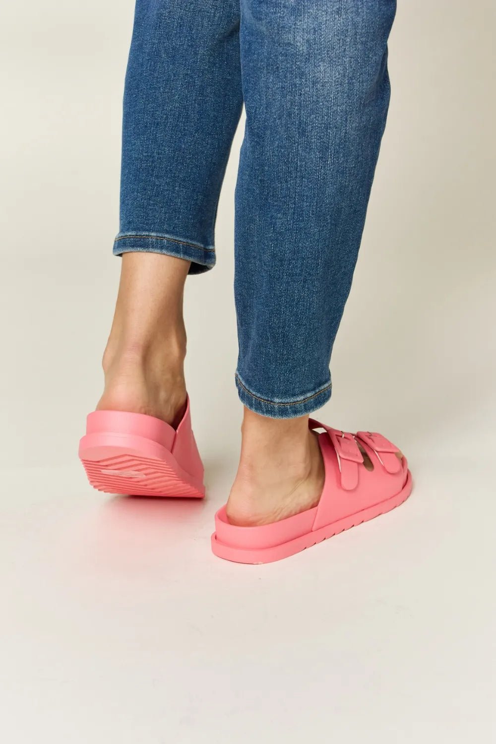 Legend Women's double buckle open toe sandals showing stylish design and comfortable summer footwear for women.