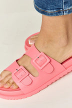 Legend Women's double buckle open toe sandals featuring stylish straps and comfortable summer footwear design.