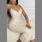 Plus size women's stylish autumn winter leather dress, featuring a fitted design and trendy details for a fashionable look